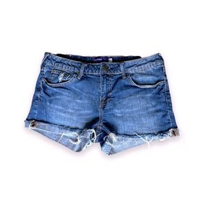 VIGOSS Distressed Denim Shorts (5)